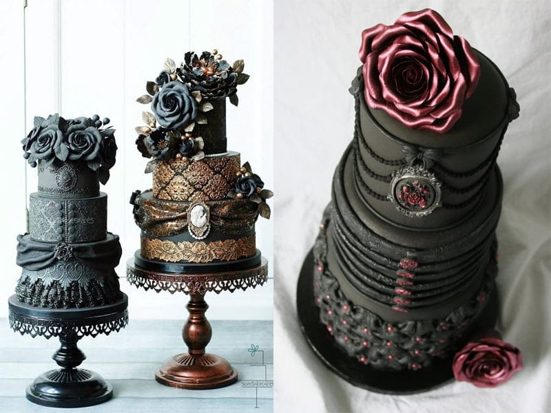 Xu hướng bánh cưới theo phong cách Gothic