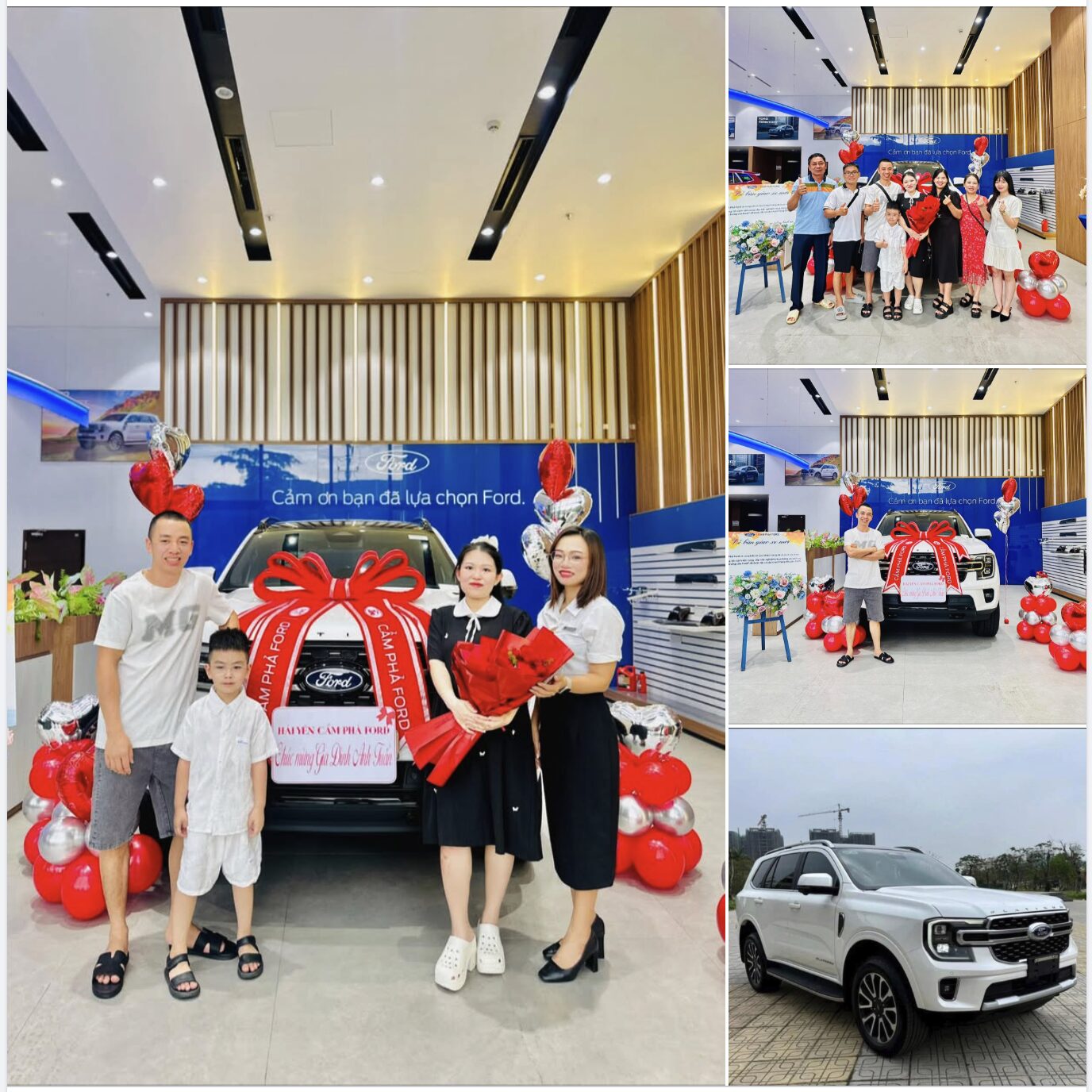 Gia đình khách hàng trong lễ bàn giao xe Ford